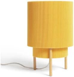 Habitat Mid Century Pleated Column Table Lamp - Yellow -Habitat Furni Sales 8180252 R Z001C