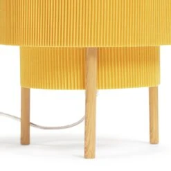 Habitat Mid Century Pleated Column Table Lamp - Yellow -Habitat Furni Sales 8180252 R Z003A