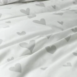 Habitat Hearts Grey & White Bedding Set - Single -Habitat Furni Sales 8291251 R Z007A