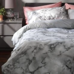 Habitat Marble White & Black Bedding Set - Single -Habitat Furni Sales 8343271 R Z006A