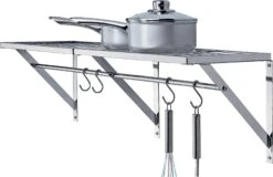 Habitat Chrome Wall Shelf With Hanging Bars