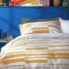 Habitat Stripe Mustard & White Bedding Set - Single
