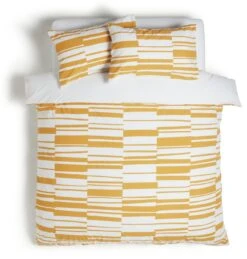 Habitat Stripe Mustard & White Bedding Set - Single -Habitat Furni Sales 8442323 R Z002A