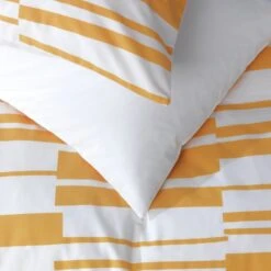 Habitat Stripe Mustard & White Bedding Set - Single -Habitat Furni Sales 8442323 R Z003A