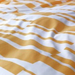 Habitat Stripe Mustard & White Bedding Set - Single -Habitat Furni Sales 8442323 R Z005A