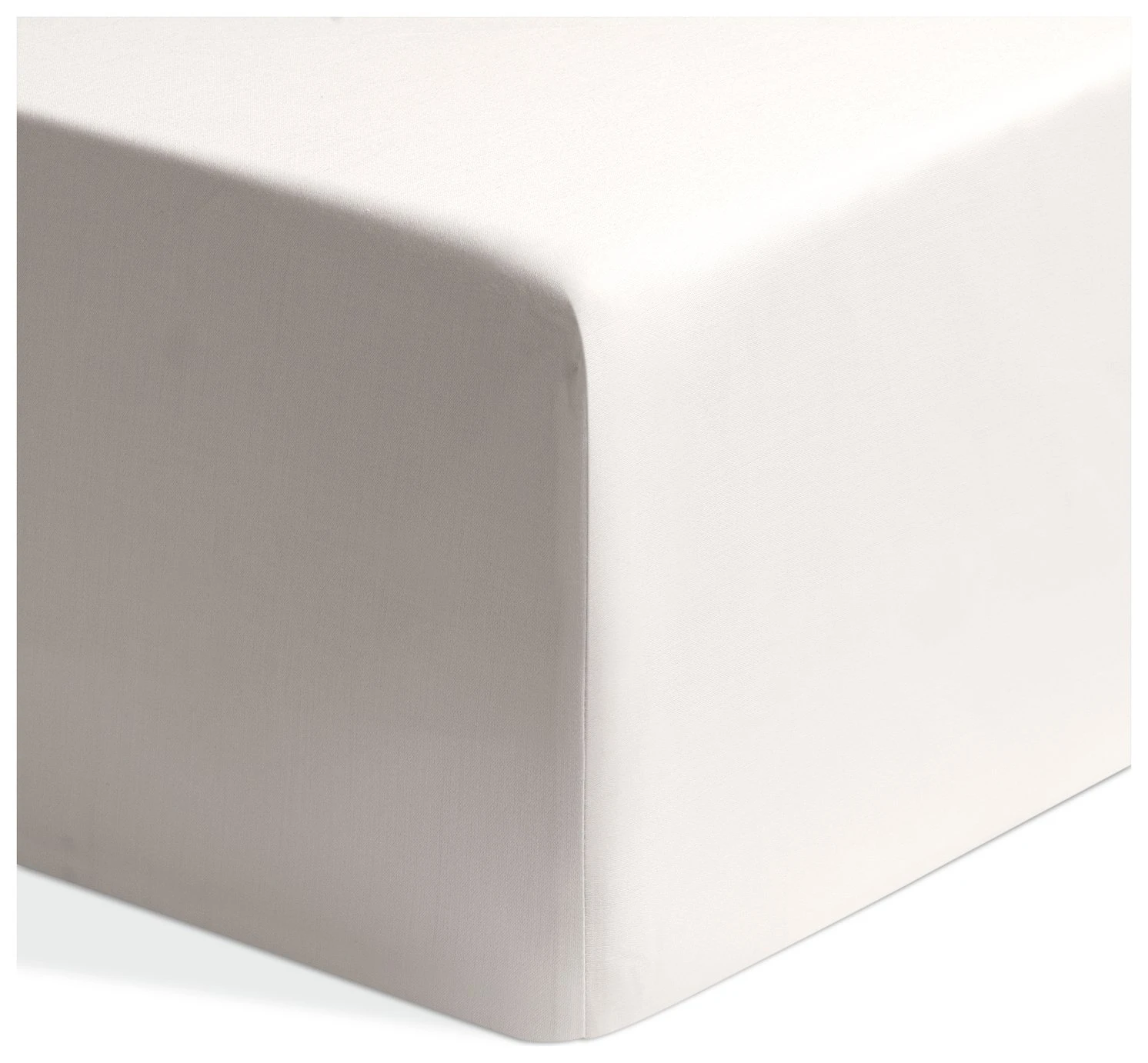 Habitat Egyptian Cotton 400TC Cream Fitted Sheet - Single Habitat Egyptian Cotton 400TC Cream Fitted Sheet - Single -Habitat Furni Sales 8457617 R Z001A