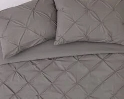 Habitat Hadley Pintuck Grey Bedding Set - Double -Habitat Furni Sales 8477611 R Z004A