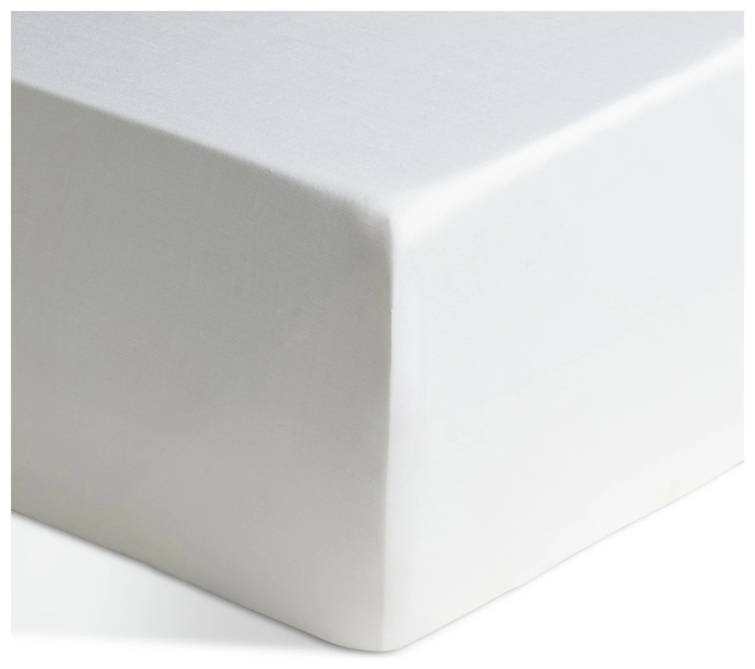 Habitat Egyptian Cotton 400TC White Fitted Sheet - Single Habitat Egyptian Cotton 400TC White Fitted Sheet - Single -Habitat Furni Sales 8479468 R Z001A