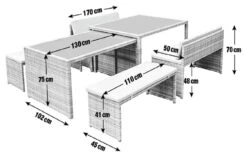 Habitat 2 Seater Space Saving Rattan Effect Patio Set - Grey 2 Habitat 2 Seater Space Saving Rattan Effect Patio Set - Grey -Habitat Furni Sales 8563350 R E001