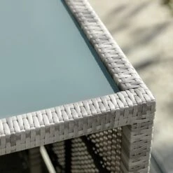 Habitat 2 Seater Space Saving Rattan Effect Patio Set - Grey 5 Habitat 2 Seater Space Saving Rattan Effect Patio Set - Grey -Habitat Furni Sales 8563350 R Z005C