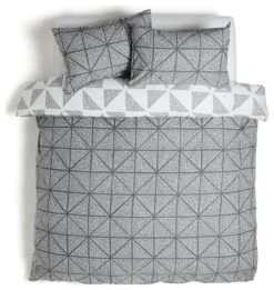 Habitat Stockholm Diamond Dash Grey Bedding Set - Single -Habitat Furni Sales 8671022 R Z002A