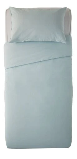 Habitat Cotton Rich Plain Duck Egg Bedding Set - Single -Habitat Furni Sales 8675279 R Z002A