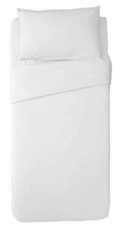 Habitat Cotton Rich Plain White Bedding Set - Single