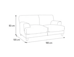 Habitat Askem Fabric 2 Seater Sofa - Natural -Habitat Furni Sales 8746287 R E001