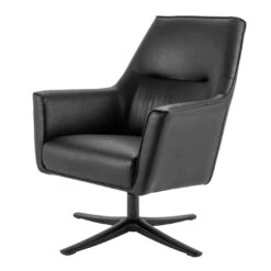 Habitat Rhett Faux Leather Swivel Chair - Black -Habitat Furni Sales 8774651 R Z002A