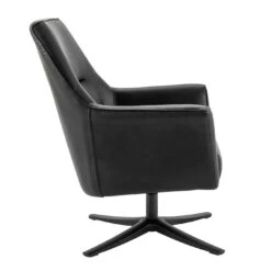 Habitat Rhett Faux Leather Swivel Chair - Black -Habitat Furni Sales 8774651 R Z004A