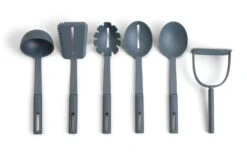 Habitat 6 Piece Utensil Set With Holder - Blue