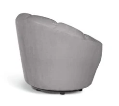 Habitat Ezra Velvet Swivel Chair - Light Grey -Habitat Furni Sales 8819372 R Z004A