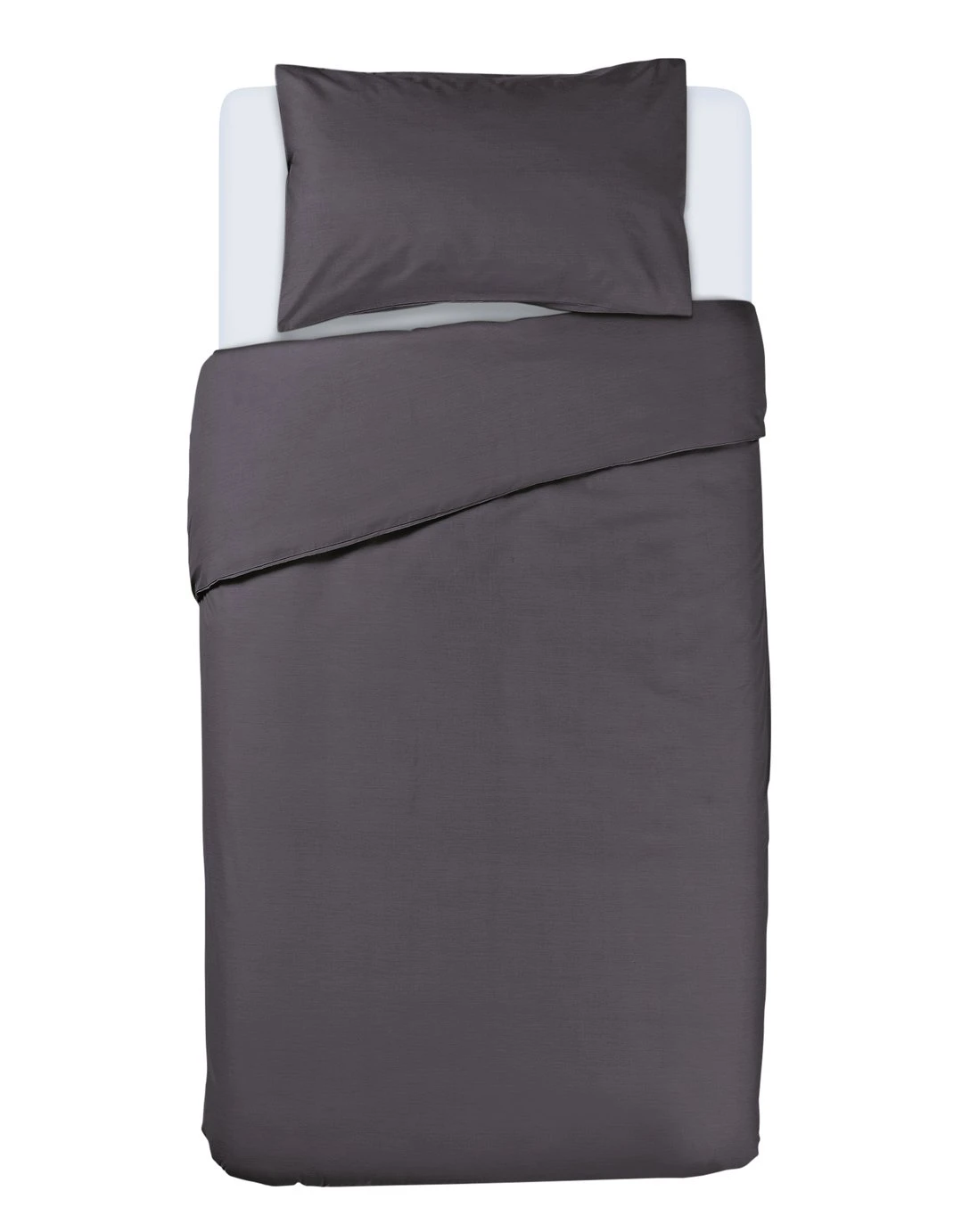 Habitat Cotton Rich Plain Charcoal Bedding Set - Single Habitat Cotton Rich Plain Charcoal Bedding Set - Single -Habitat Furni Sales 8834182 R Z001A