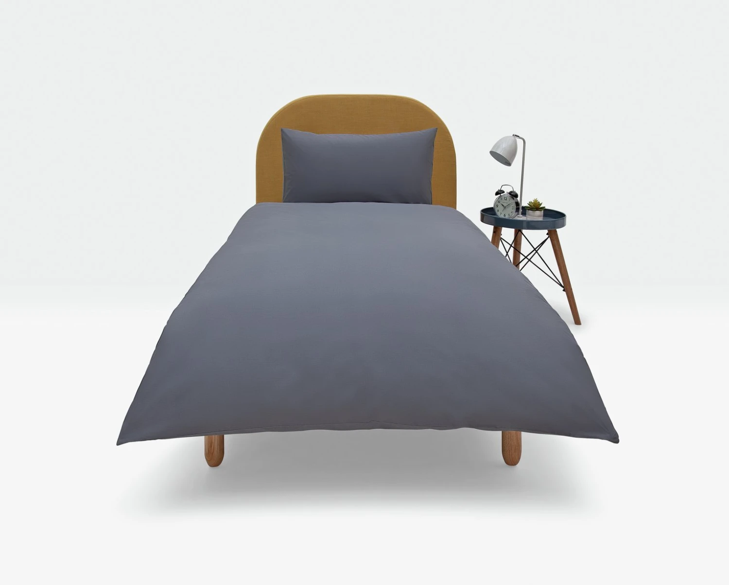 Habitat Cotton Rich Plain Charcoal Bedding Set - Single Habitat Cotton Rich Plain Charcoal Bedding Set - Single -Habitat Furni Sales 8834182 R Z002C