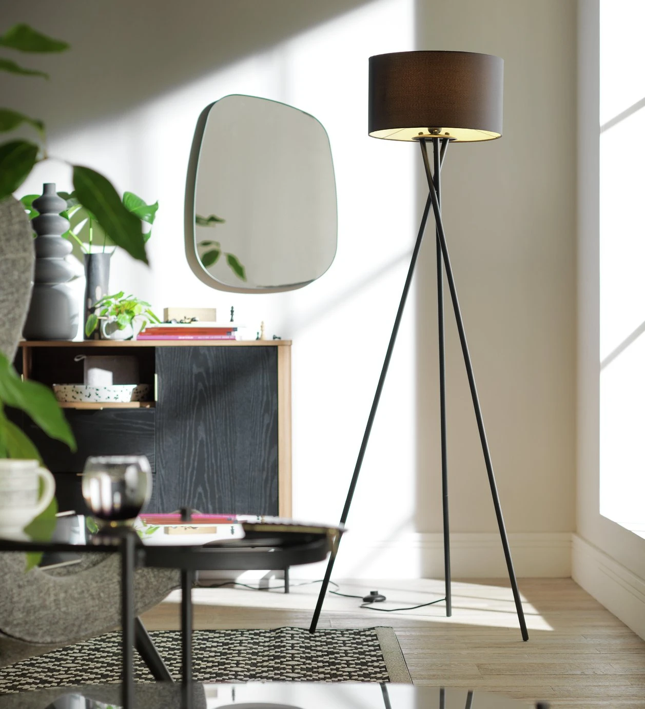 Habitat Matt Tripod Floor Lamp - Black Habitat Matt Tripod Floor Lamp - Black -Habitat Furni Sales 8838298 R Z001A
