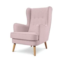 Habitat Callie Fabric Wingback Chair - Blush Pink -Habitat Furni Sales 8839895 R Z002A