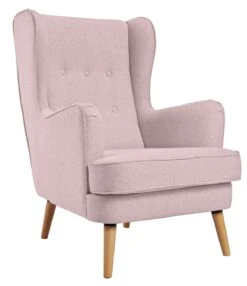 Habitat Callie Fabric Wingback Chair - Blush Pink -Habitat Furni Sales 8839895 R Z004A
