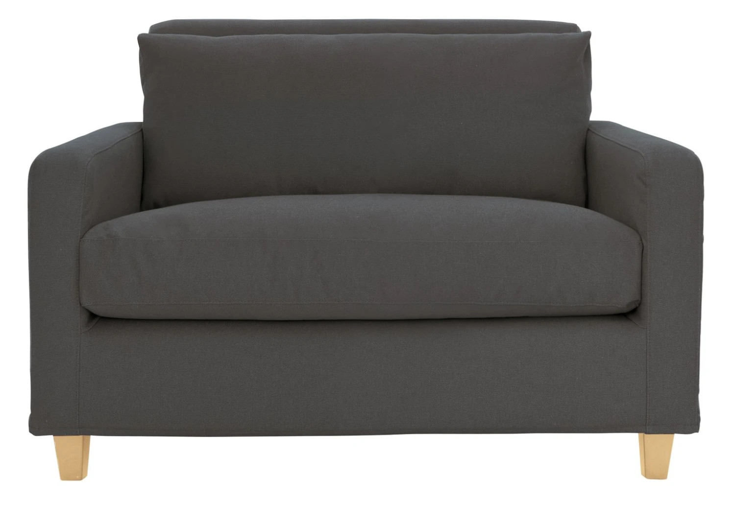 Habitat Chester Fabric Cuddle Chair - Light Feet - Charcoal Habitat Chester Fabric Cuddle Chair - Light Feet - Charcoal -Habitat Furni Sales 8847492 R Z001A
