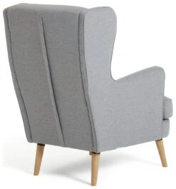 Habitat Callie Fabric Wingback Chair- Light Grey 5 Habitat Callie Fabric Wingback Chair- Light Grey -Habitat Furni Sales 8884950 R Z003A