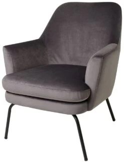 Habitat Celine Velvet Accent Chair - Grey -Habitat Furni Sales 8887713 R Z004A
