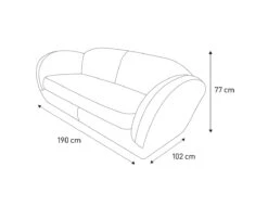 Habitat Layla Velvet 3 Seater Sofa - Yellow -Habitat Furni Sales 8889797 R E001