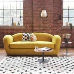 Habitat Layla Velvet 3 Seater Sofa - Yellow -Habitat Furni Sales 8889797 R Z001C