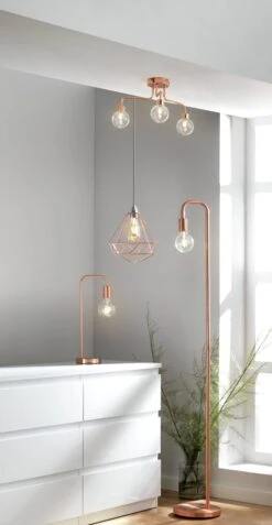 Habitat Rayner Steel LED Desk Lamp - Rose Gold -Habitat Furni Sales 8899031 R Z002C