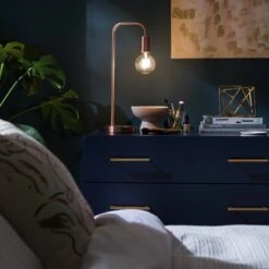 Habitat Rayner Steel LED Desk Lamp - Rose Gold -Habitat Furni Sales 8899031 R Z003C