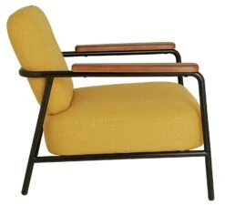 Habitat Cooper Fabric Armchair - Yellow 4 Habitat Cooper Fabric Armchair - Yellow -Habitat Furni Sales 8899244 R Z004A
