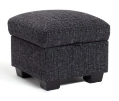 Habitat Lisbon Fabric Storage Footstool - Charcoal -Habitat Furni Sales 8909086 R Z002A