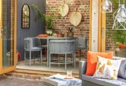 Habitat Nordic 4 Seater Rattan Patio Set - Grey -Habitat Furni Sales 8925620 R Z011C