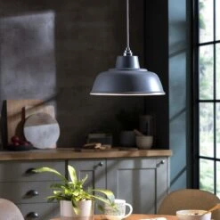 Habitat Core Metal Pendant Shade - Flint Grey