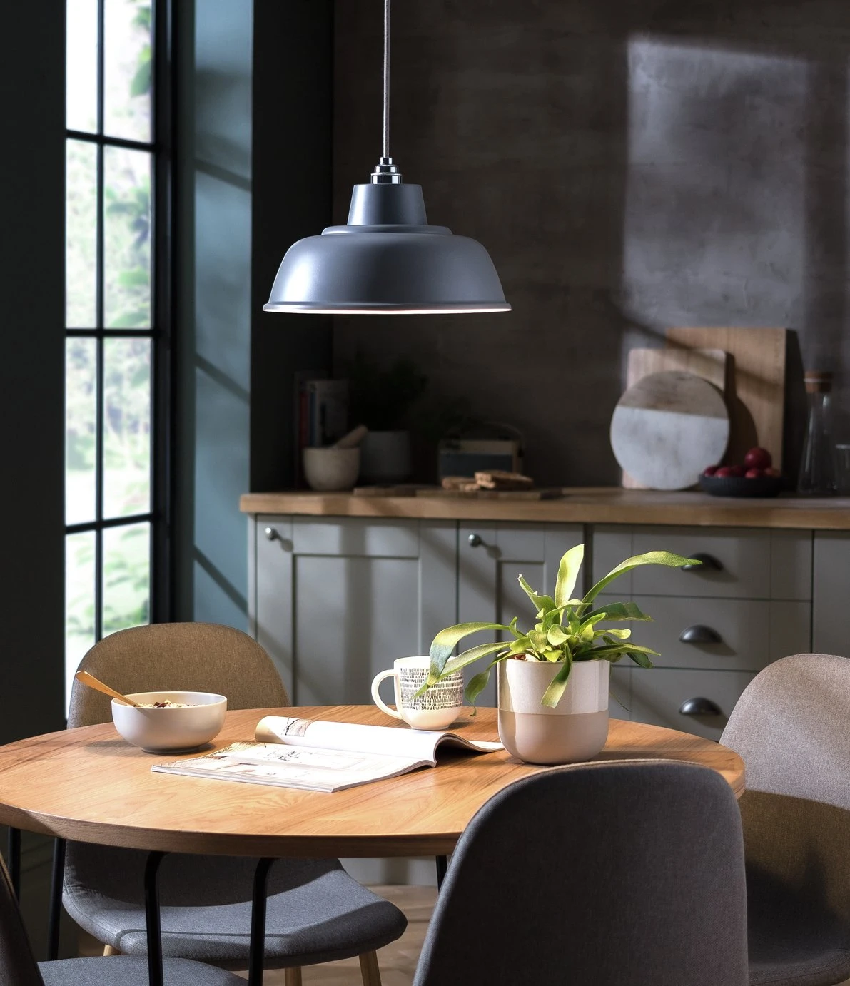 Habitat Core Metal Pendant Shade - Flint Grey Habitat Core Metal Pendant Shade - Flint Grey -Habitat Furni Sales 8938909 R Z004C