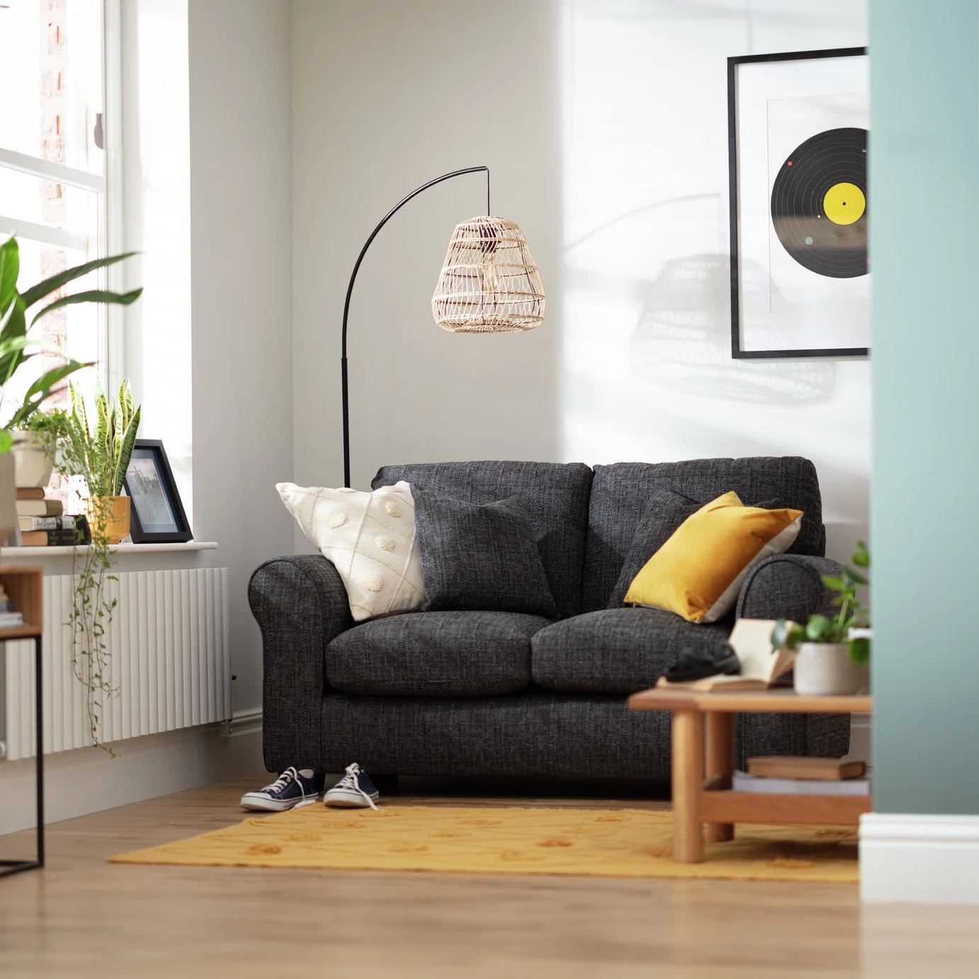 Habitat Lisbon Fabric 2 Seater Sofa - Charcoal Habitat Lisbon Fabric 2 Seater Sofa - Charcoal -Habitat Furni Sales 8948858 R Z001C