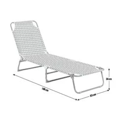 Habitat Folding Sun Lounger - Grey -Habitat Furni Sales 8973438 R E001