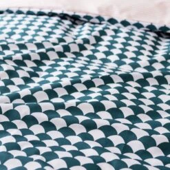 Habitat Cotton Scallop Teal Reversible Bedding Set - Double -Habitat Furni Sales 8985684 R Z006A