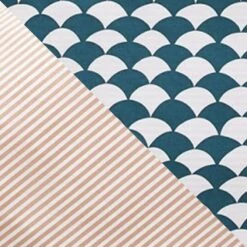 Habitat Cotton Scallop Teal Reversible Bedding Set - Double -Habitat Furni Sales 8985684 R Z017A