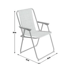 Habitat Folding Metal Garden Chair - Grey 3 Habitat Folding Metal Garden Chair - Grey -Habitat Furni Sales 8991609 R E001
