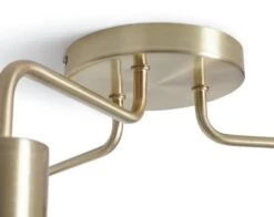 Habitat Rayner Steel 3 Light LED Flush Ceiling Light - Brass -Habitat Furni Sales 9048946 R Z003A