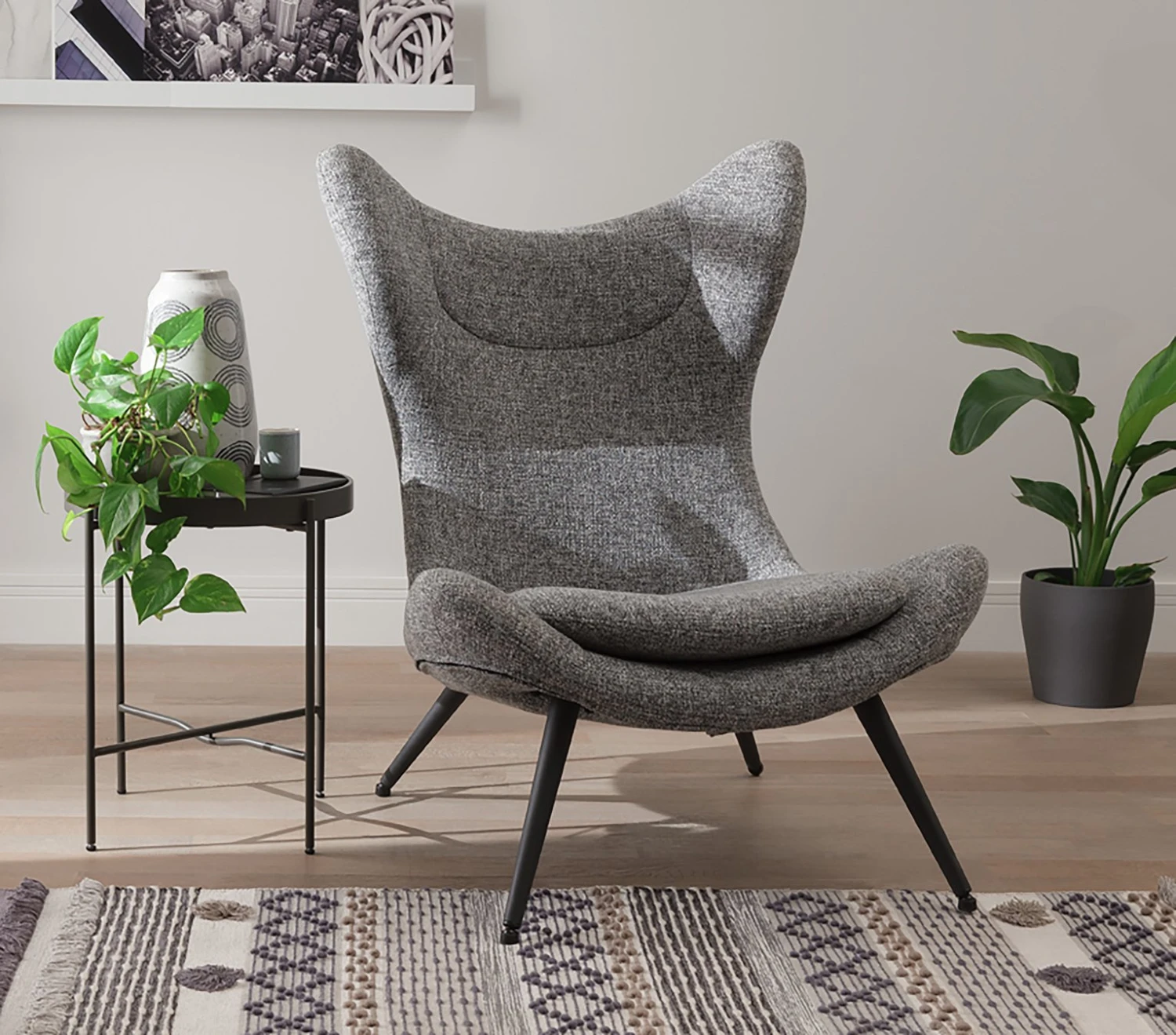 Habitat Robbie Fabric Accent Chair - Grey Habitat Robbie Fabric Accent Chair - Grey -Habitat Furni Sales 9134362 R Z001C