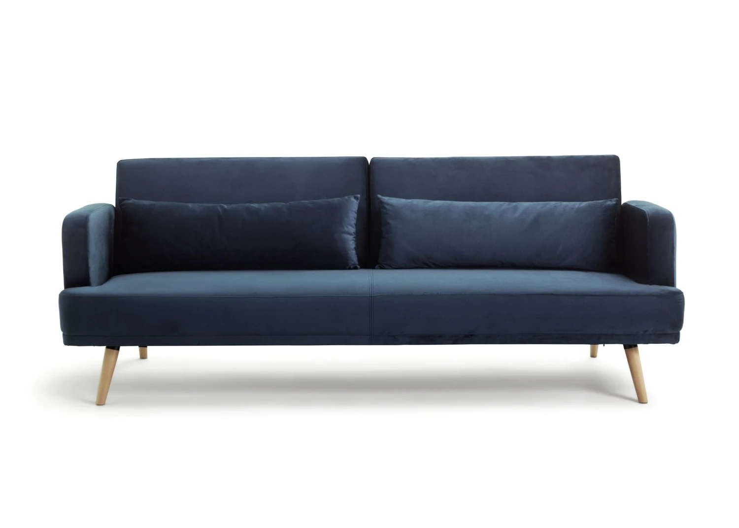 Habitat Andy 3 Seater Velvet Clic Clac Sofa Bed - Blue Habitat Andy 3 Seater Velvet Clic Clac Sofa Bed - Blue -Habitat Furni Sales 9160659 R Z004A