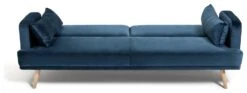 Habitat Andy 3 Seater Velvet Clic Clac Sofa Bed - Blue 6 Habitat Andy 3 Seater Velvet Clic Clac Sofa Bed - Blue -Habitat Furni Sales 9160659 R Z006A