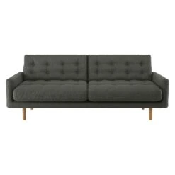 Habitat Fenner Fabric 3 Seater Sofa - Charcoal