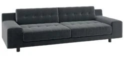 Habitat Hendricks Velvet 4 Seater Sofa - Dark Grey -Habitat Furni Sales 9176368 R Z008A
